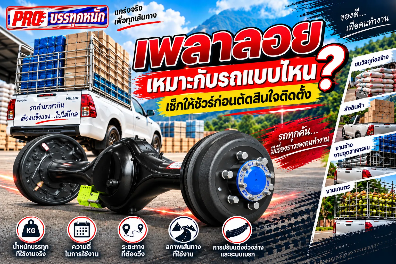 เพลาลอยเหมาะกับรถแบบไหน